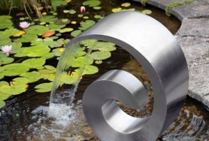 Stainless Steel Spiral Water Feature from Primrose