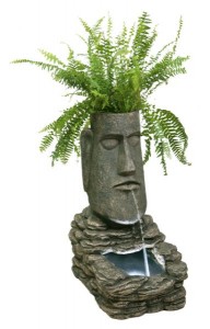 Easter Island Head Solar Water Feature from Primrose