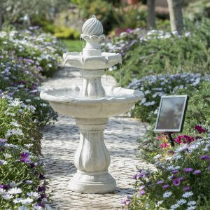 Imperial Solar Tiered Water Fountain by Solaray